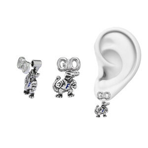 New Florida Gators Women's Evie "GO GO" Silver Stud Earrings, NCAA